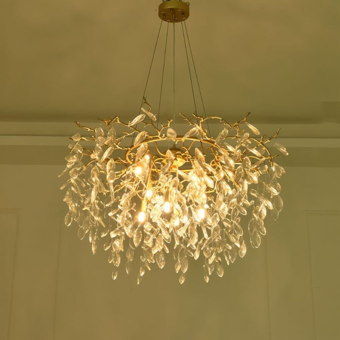 Anab Round Crystal Chandelier - Modern Lighting Fixtures