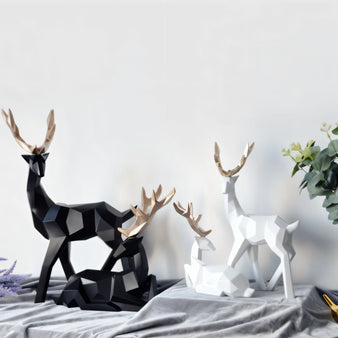 Cervidae Handcrafted Reindeer Figurines - Residence Supply