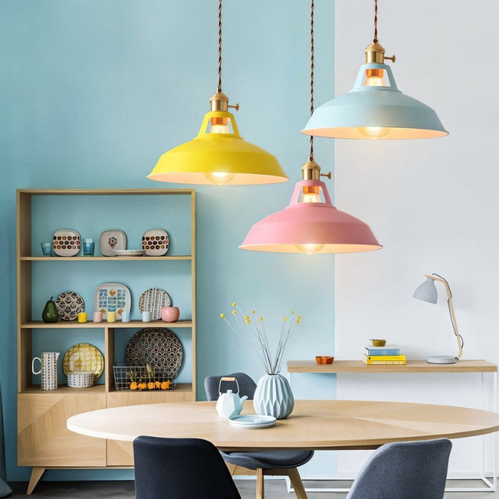 Color Block Shade Pendant Light - Modern Lighting Fixture for Dining Table