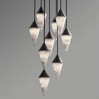 Conus Alabaster Chandelier - Contemporary Lighting