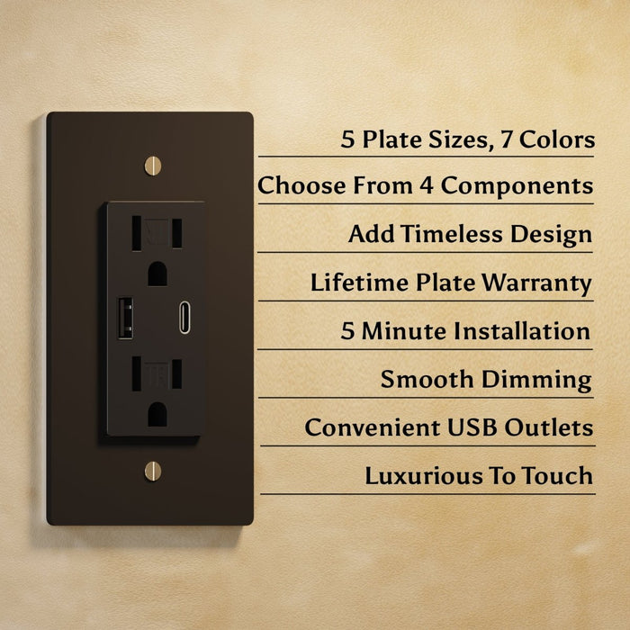 Minimalist Custom Brass Light Switch