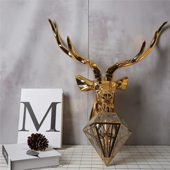 Deer Head Metallic Wall Lamp - Residence Supply