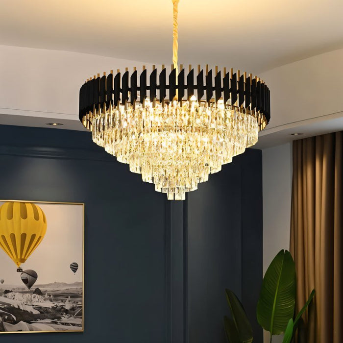 Fayadan Round Crystal Chandelier - Modern Lighting