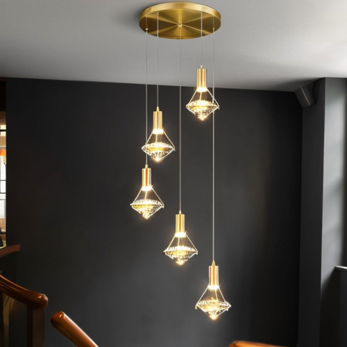 Gem Pendant Light - Stair Lighting