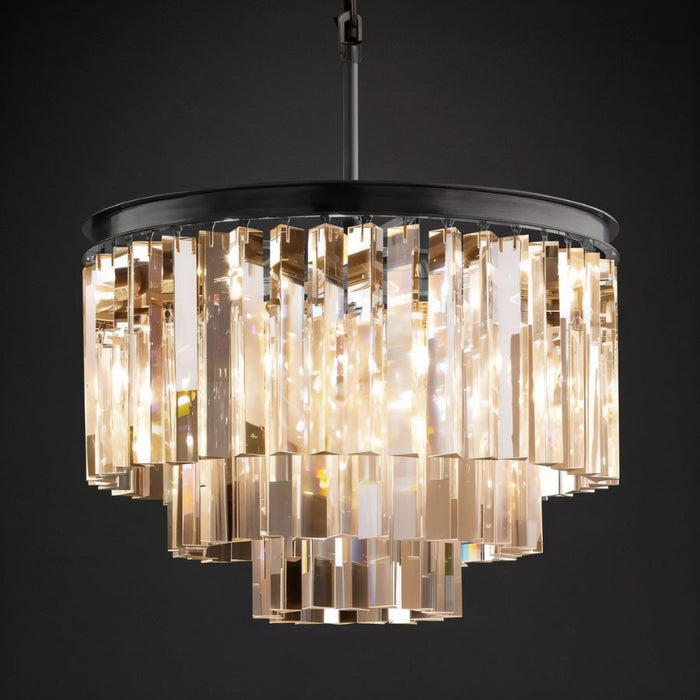 Kimasu Tiered Round Chandelier - Modern Lighting