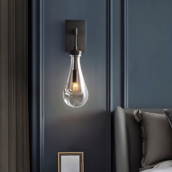 Kura Glass Tears Wall Sconce - Bedroom Lighting