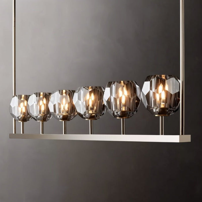 Kurst 6 Linear Glass Chandelier - Residence Supply