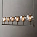 Kurst 6 Linear Glass Chandelier - Light Fixtures of Mid Century