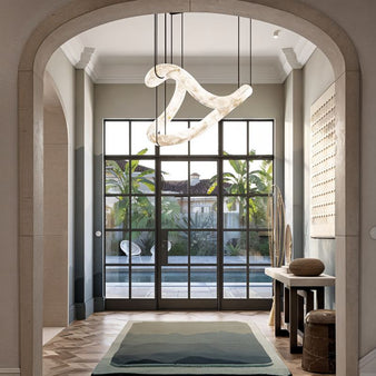 Maat Alabaster Chandelier - Modern Lighting for Hallway