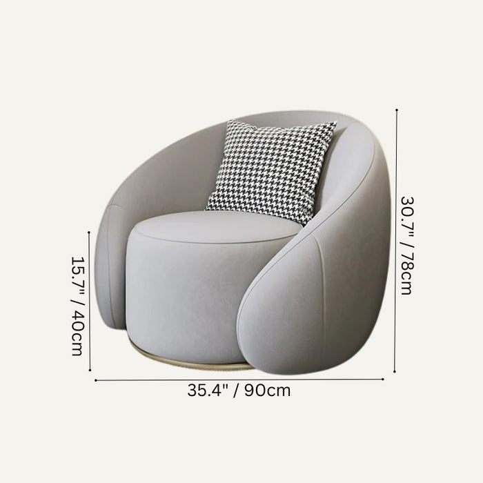 Pouf Accent Chair Size 