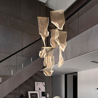 Sheets Chandelier (Rectangle Ceiling Mount) - Modern Chandeliers