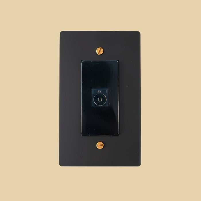 The Brass TV Socket (1 - Gang) - Residence Supply