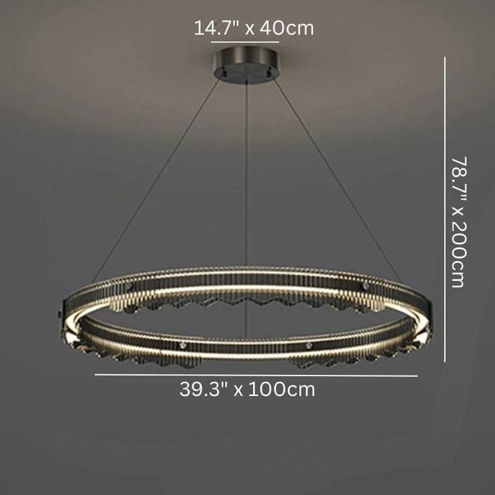 Menorah Round Chandelier Size 