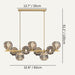 Serenity Linear Chandelier Size Chart